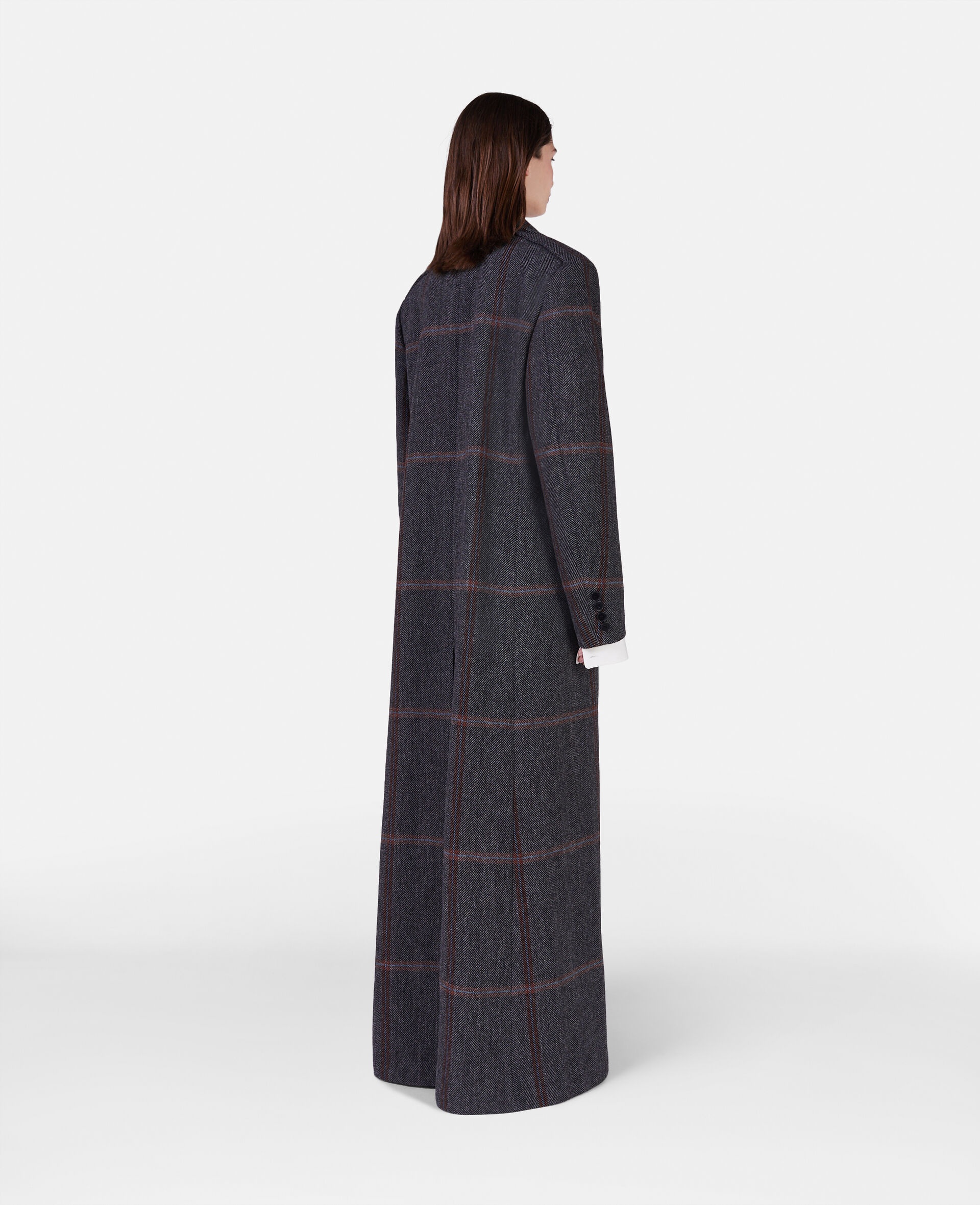 Herringbone Weave Maxi Overcoat - 3