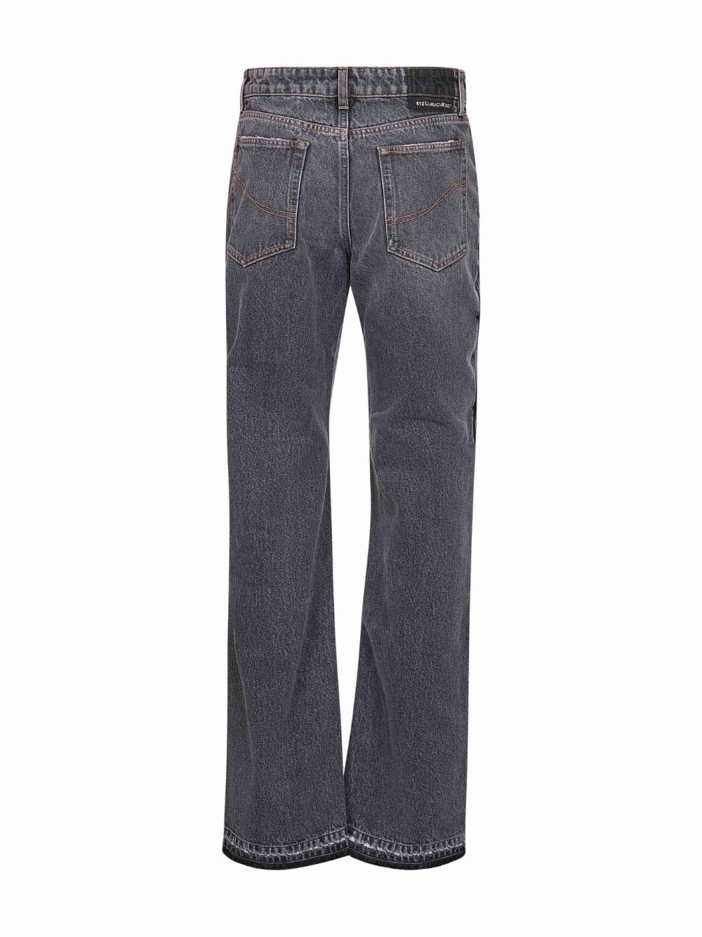 two-tone double-waistband jeans - 2