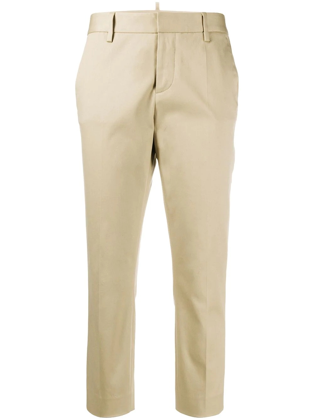 skinny-fit cropped chino trousers - 1