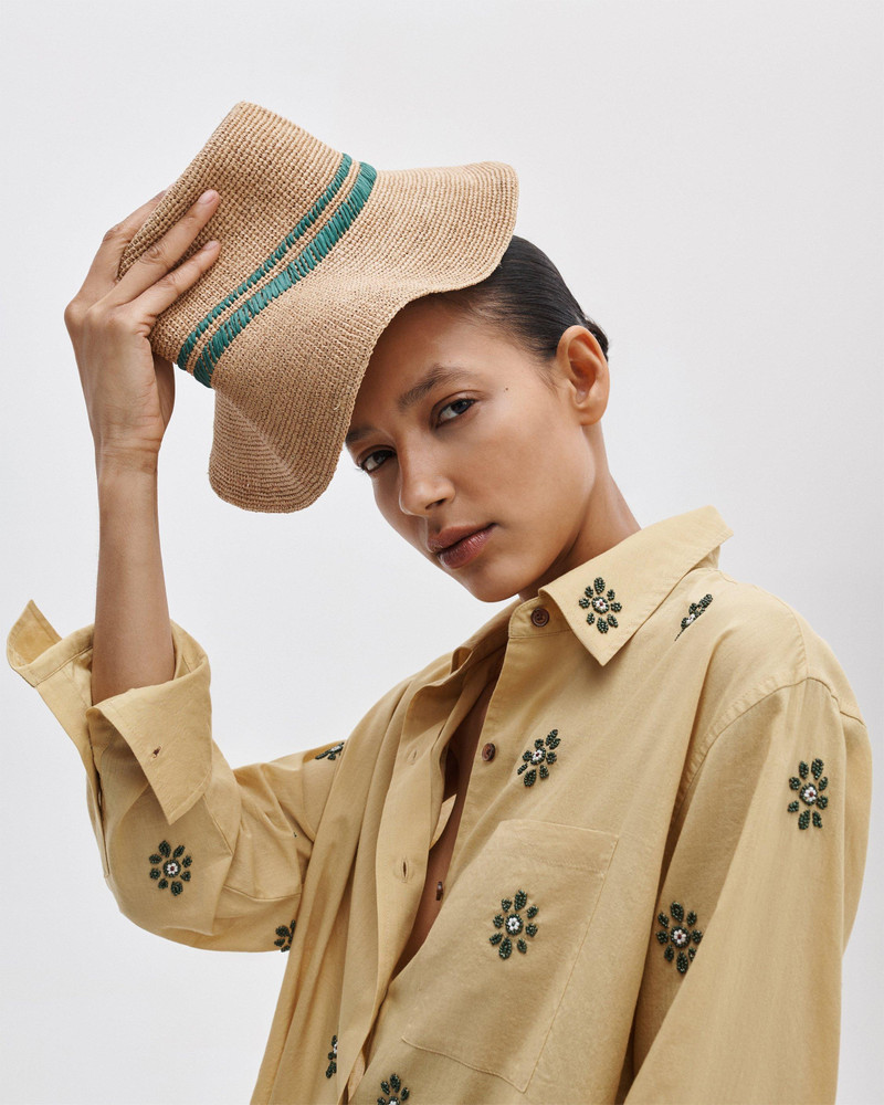 rag & bone Jade Raffia Bucket Hat outlook