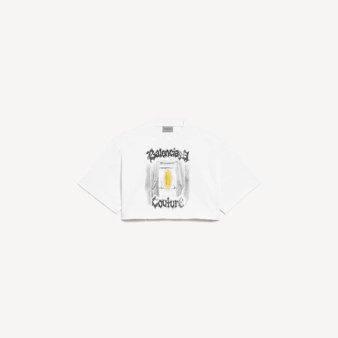 Women's Salon De Couture Cropped T-shirt in White - 1