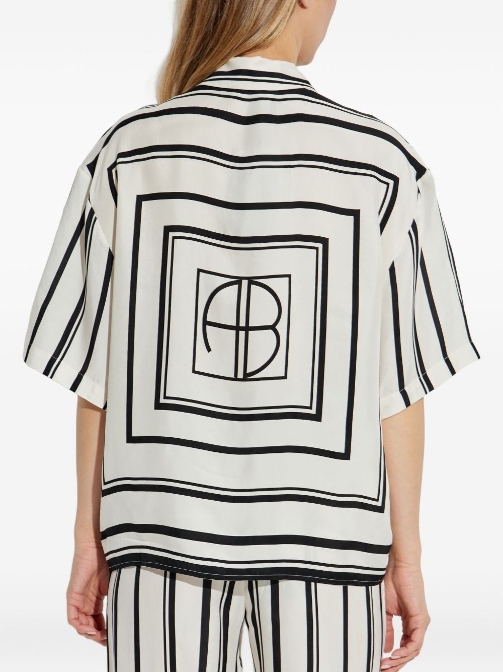 striped short-sleeve shirt - 4