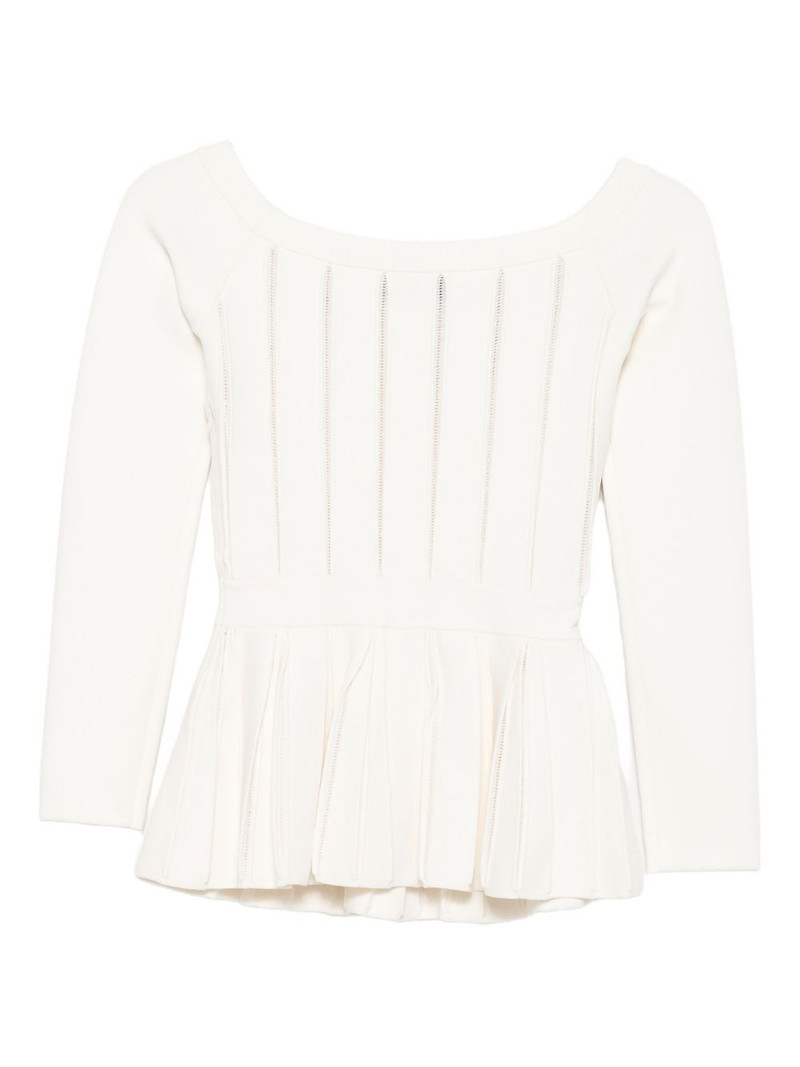 ELISABETTA FRANCHI pleated panelled top outlook