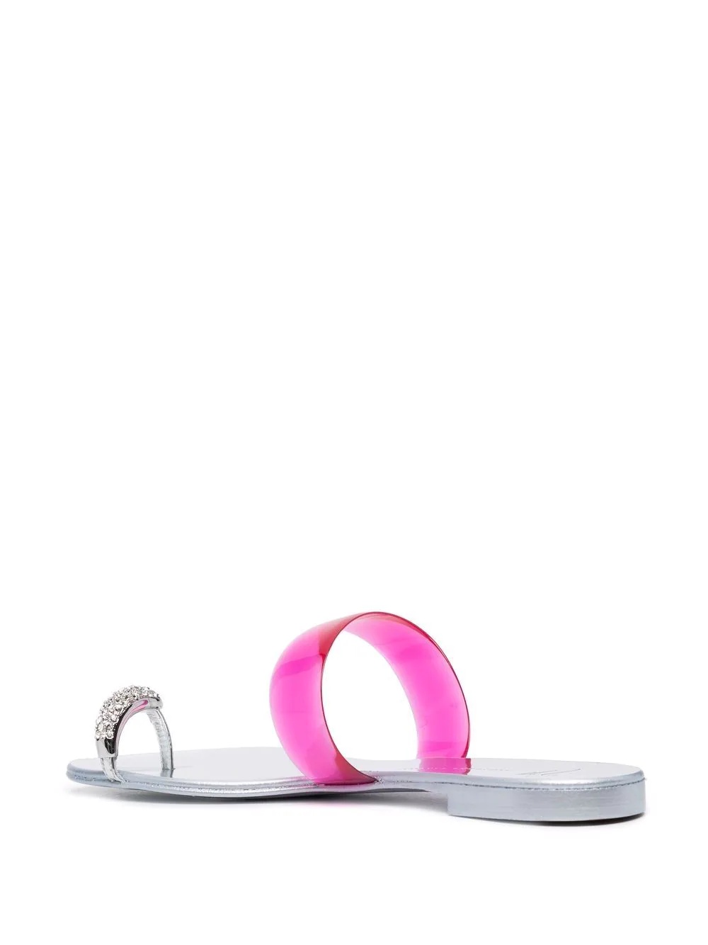 crystal-embellished flat sandals - 3
