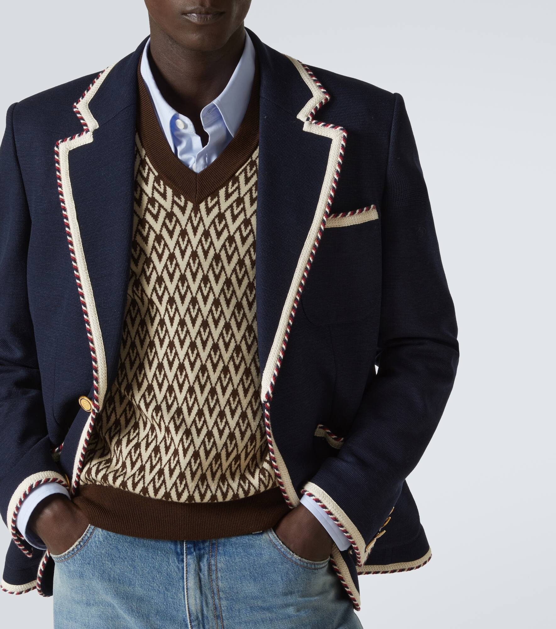 Toute La V virgin wool sweater vest - 5