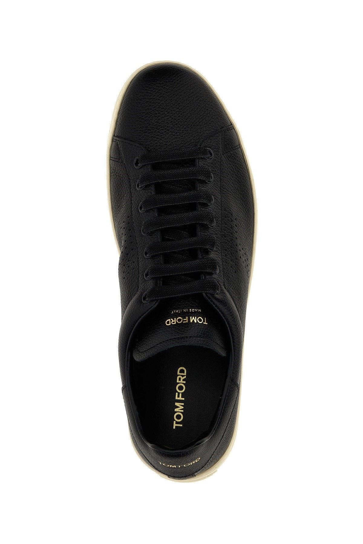 Tom Ford Men Logo Leather Sneakers - 4
