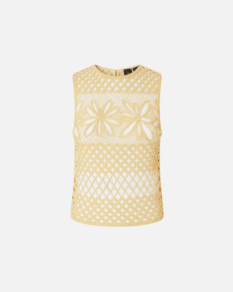 PERFORATED CROCHET SLEEVELESS TOP 1
