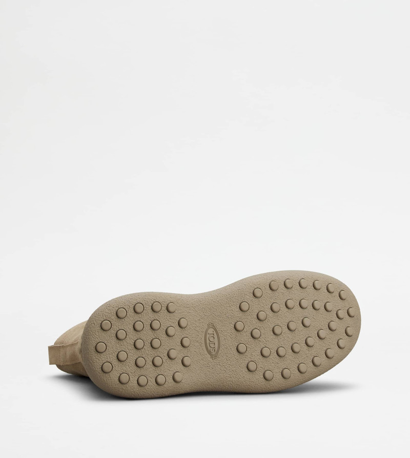 TOD'S W. G. LACE-UP ANKLE BOOTS IN SUEDE - BEIGE 5