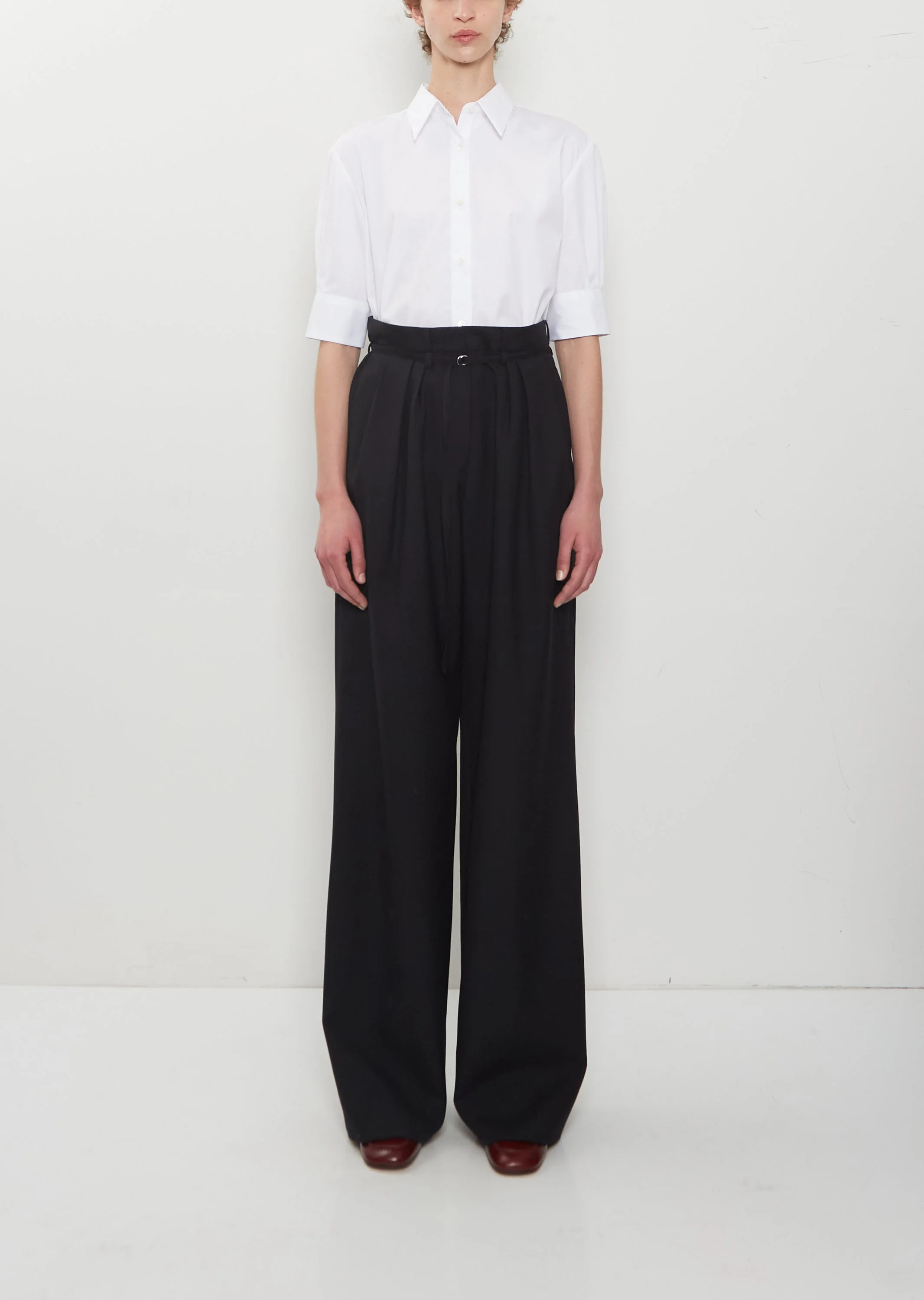 Peacha Wool Pants — Black - 1
