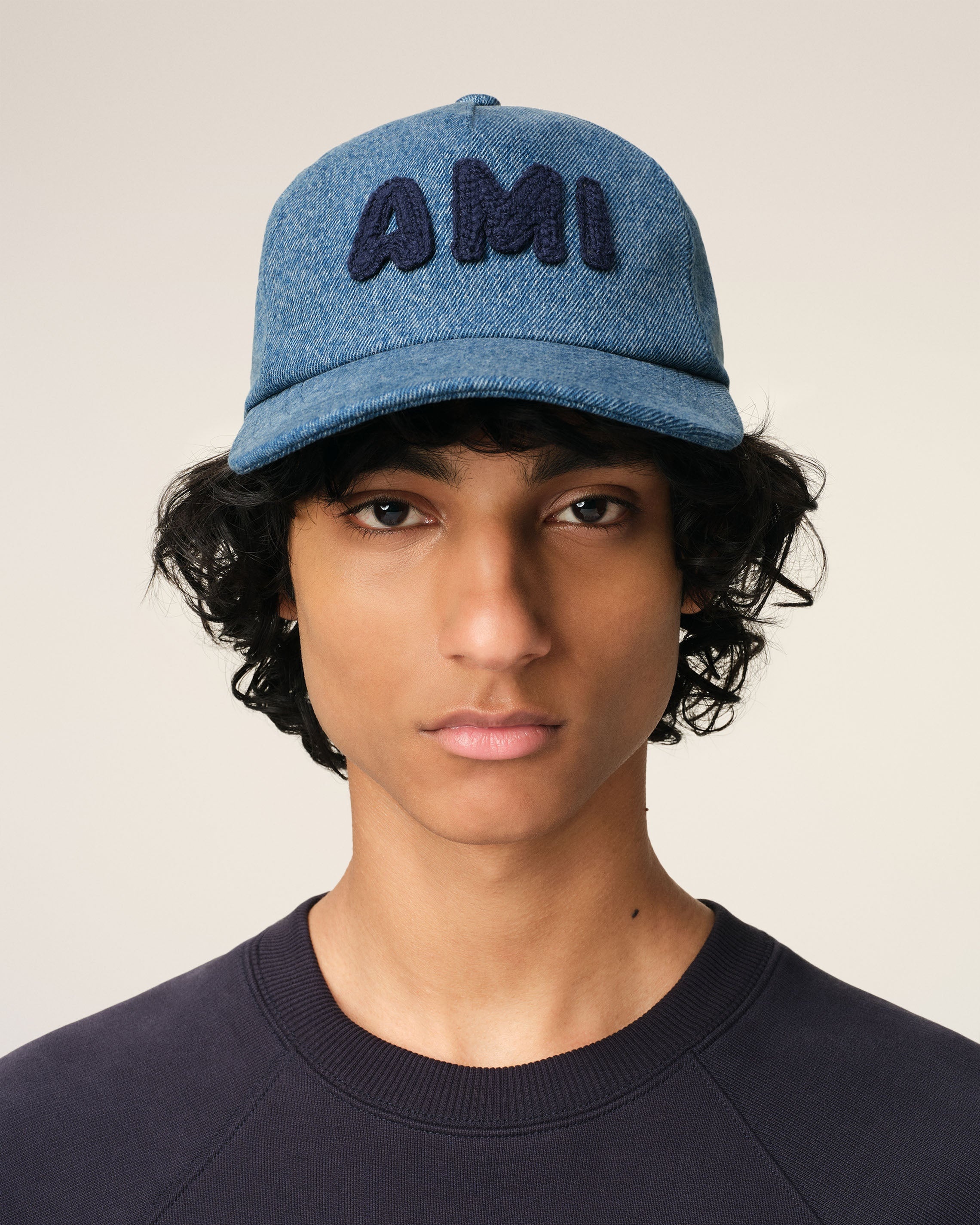 BLUE COTTON AMI PARIS PATCH TRUCKER CAP - 2