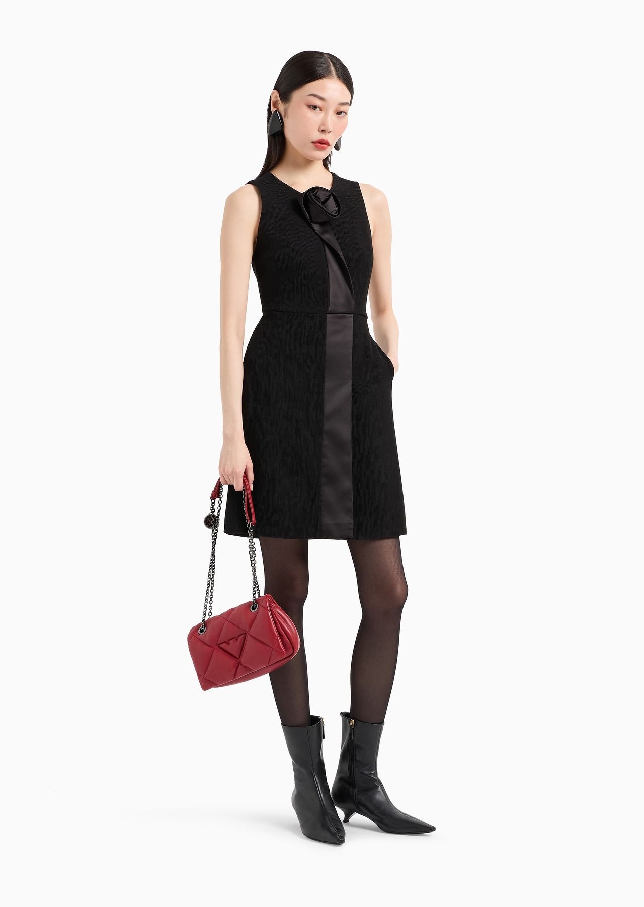 Quilted nappa leather-effect shopper bag with flap - 6