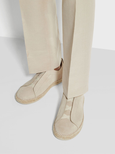 ZEGNA OFF WHITE SUEDE TRIPLE STITCH™ ESPADRILLES outlook
