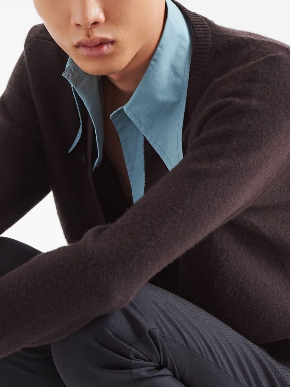 layered cashmere cardigan - 6