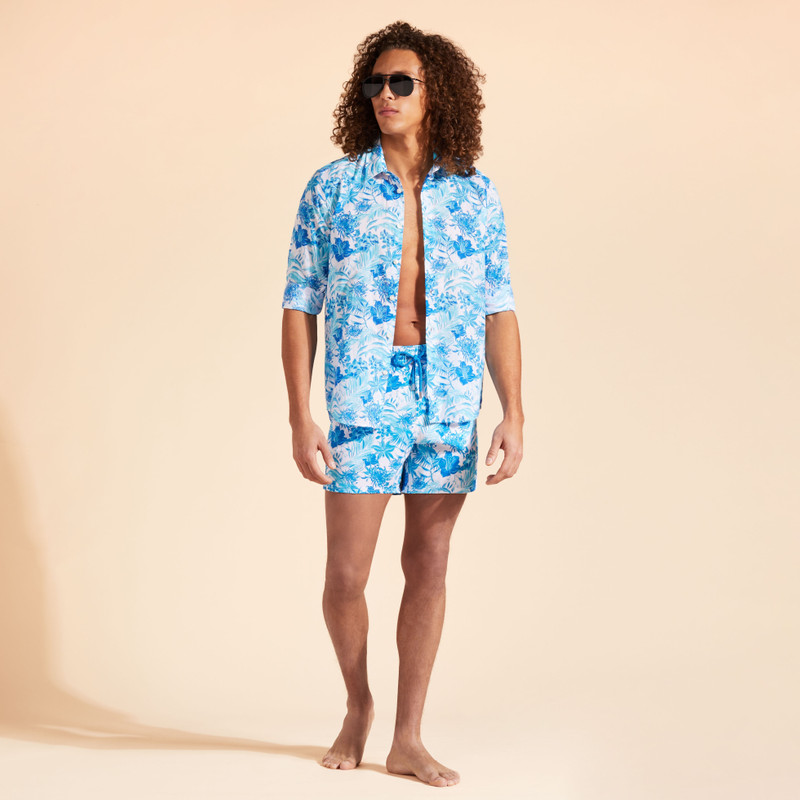 Men Stretch Swim Trunks Tahiti Flowers 4