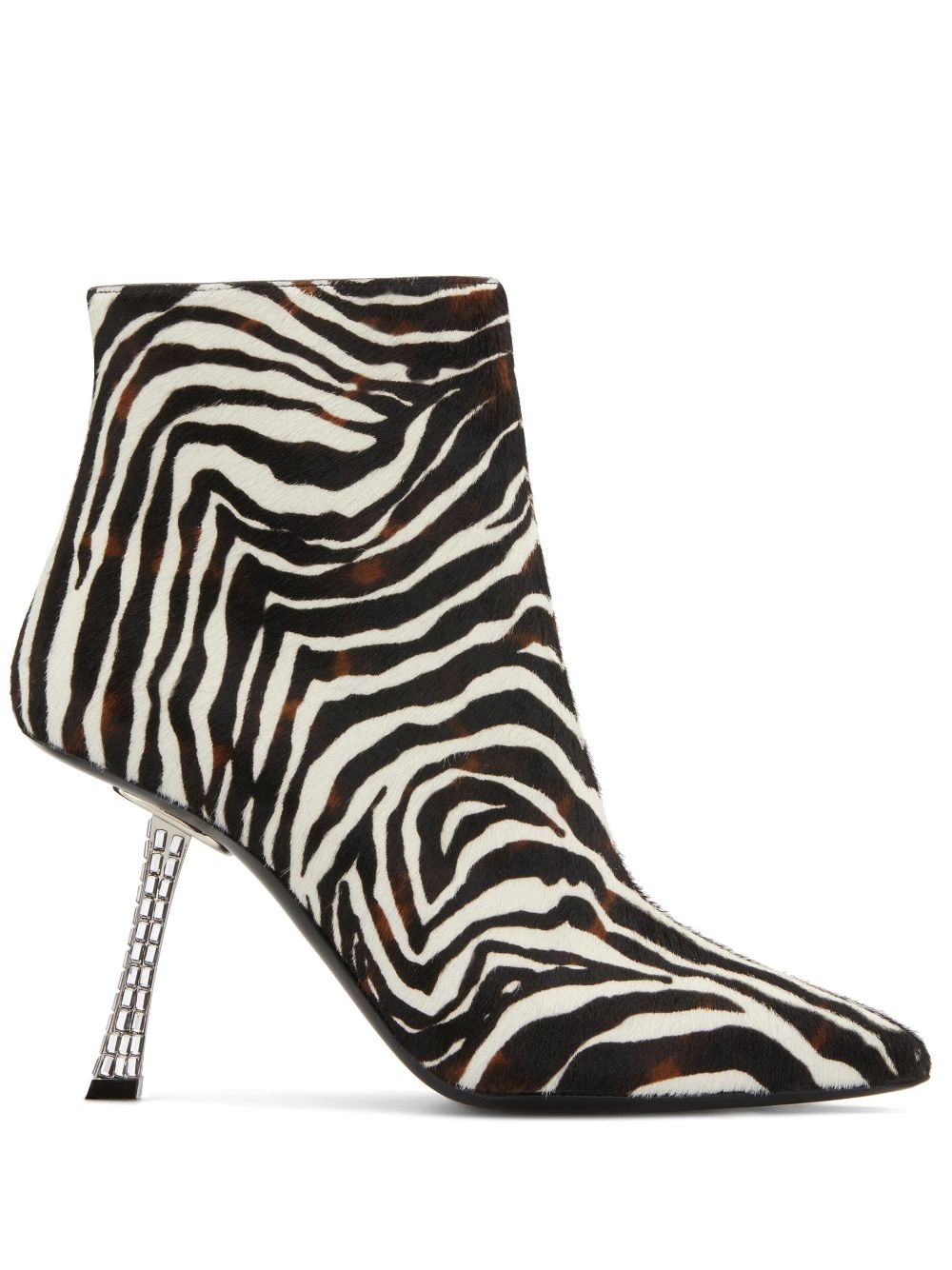 Farrah Fancy 95mm zebra-print boots - 1