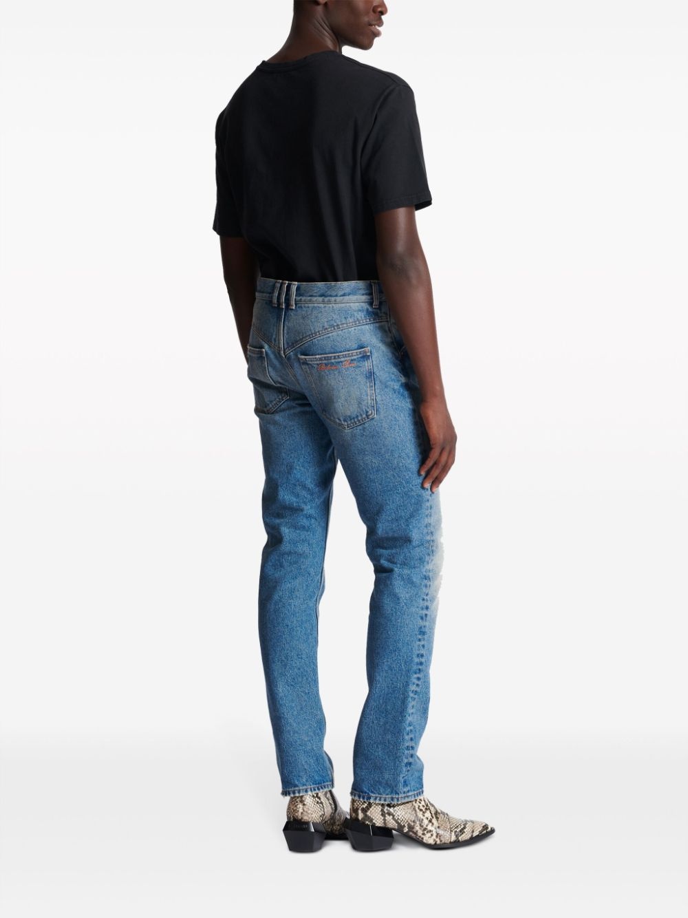 mid-rise straight-leg jeans - 4