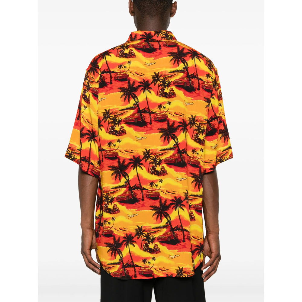 Balenciaga Orange Shirts Men - 4