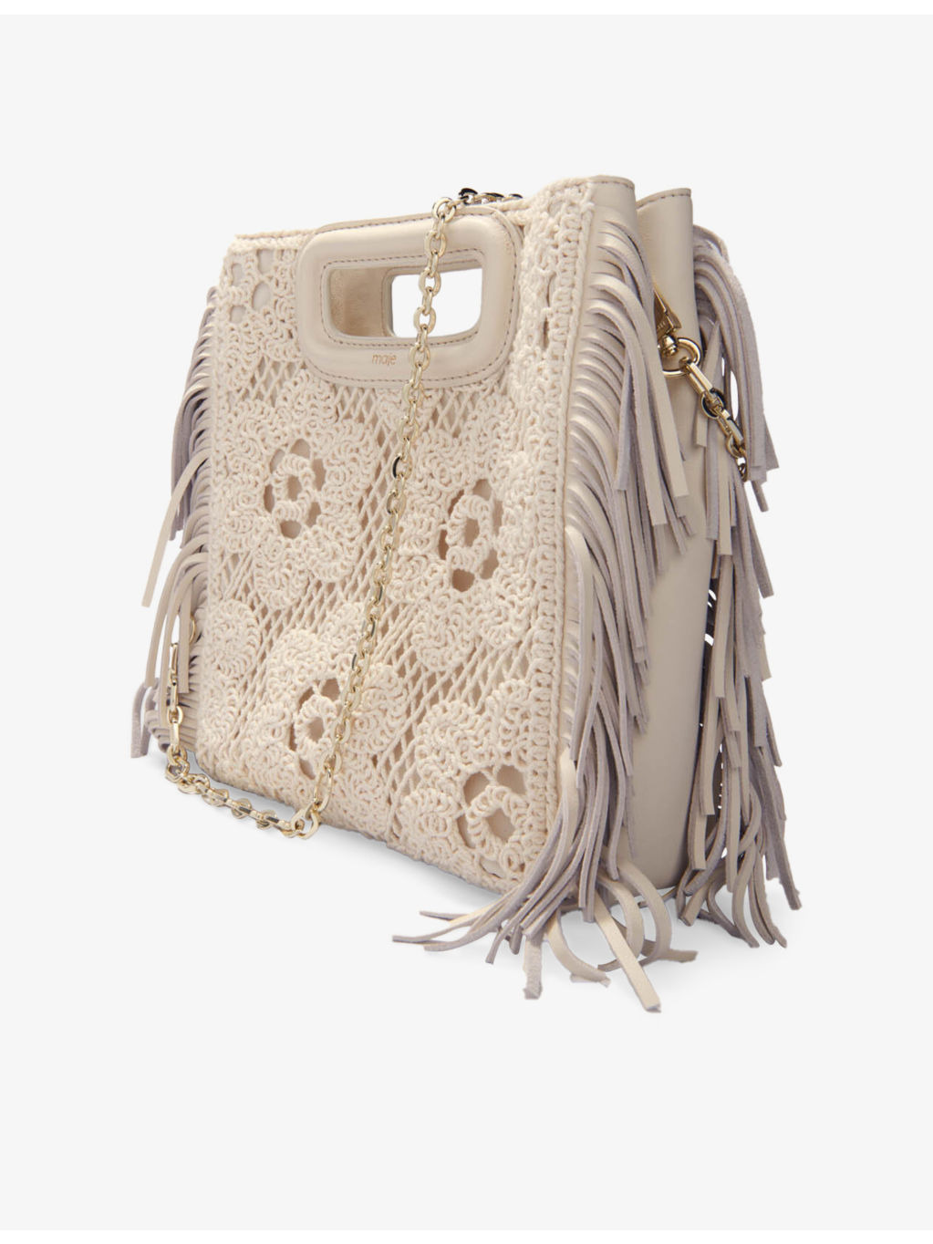 M Crochet-Flower Cotton Cross-Body Bag - 4
