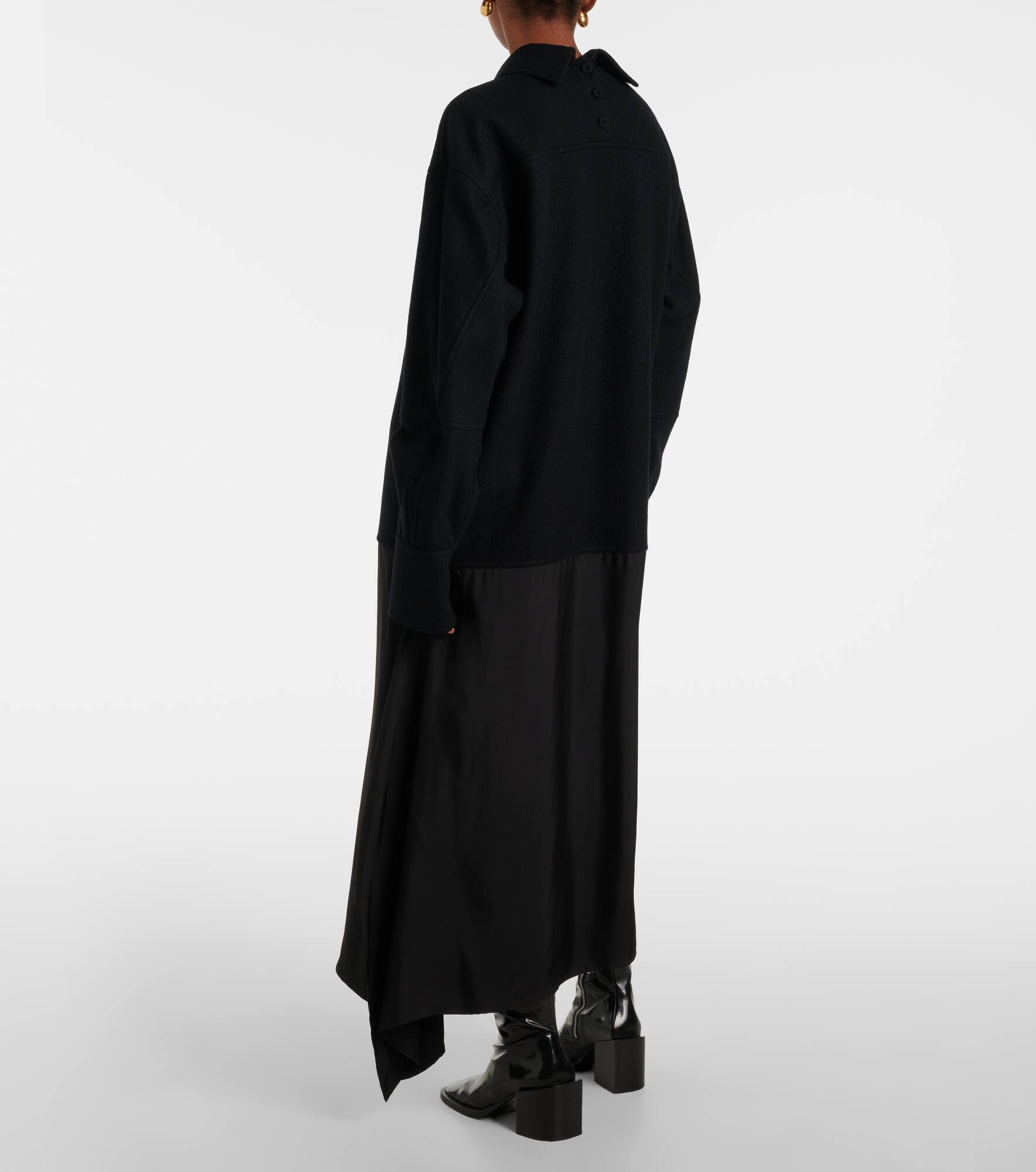 Convertible wool midi dress - 3