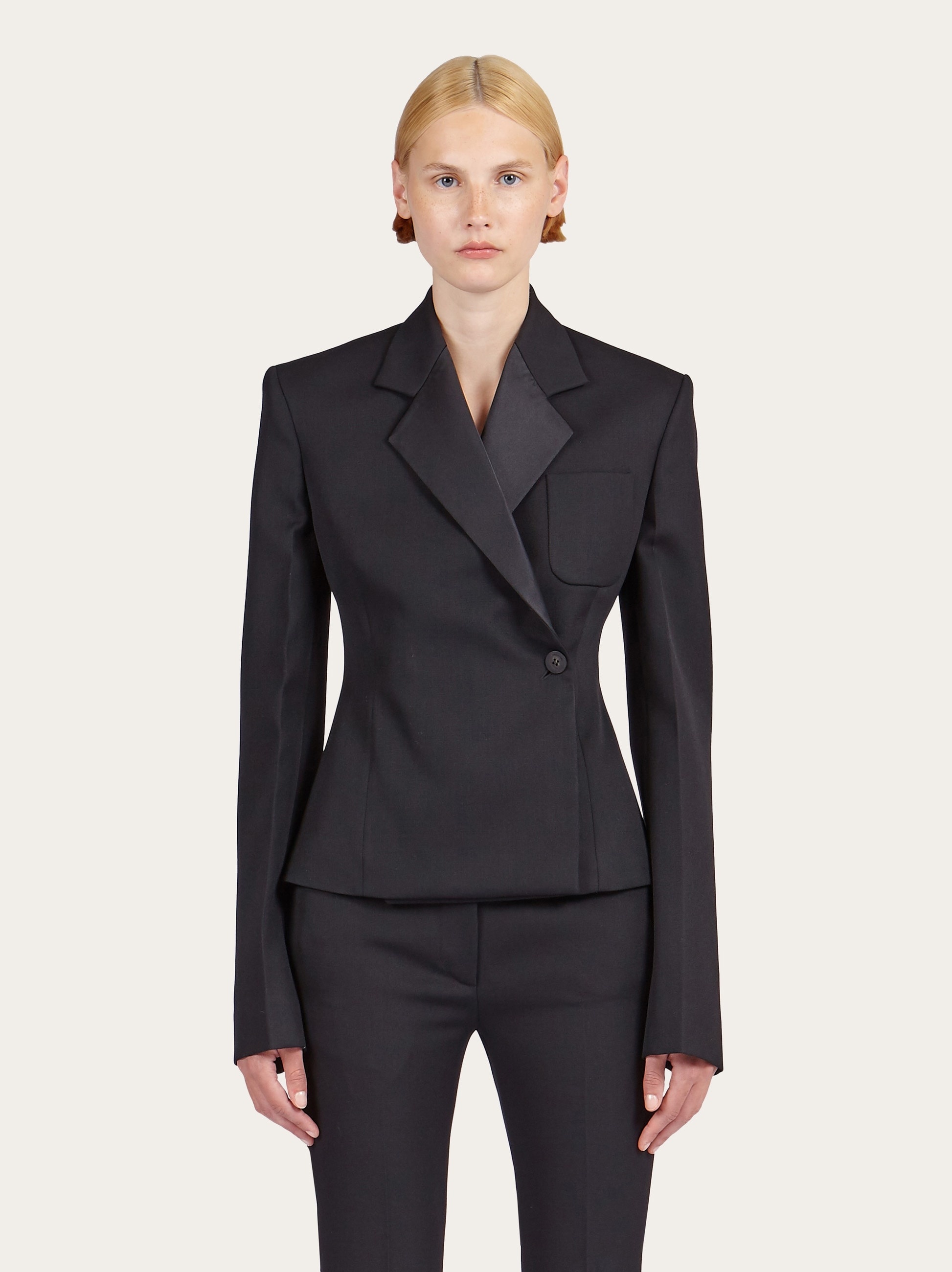 Pure virgin wool tuxedo jacket - 2