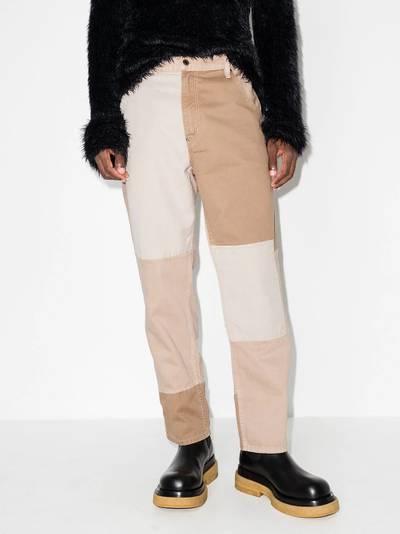 Helmut Lang patchwork tapered jeans outlook