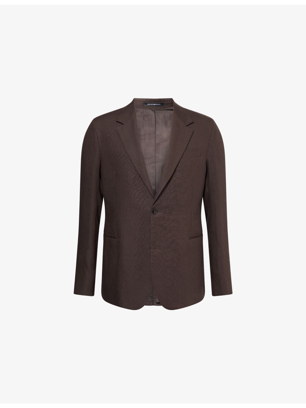 Notch-Lapel Single-Breasted Linen Blazer - 1