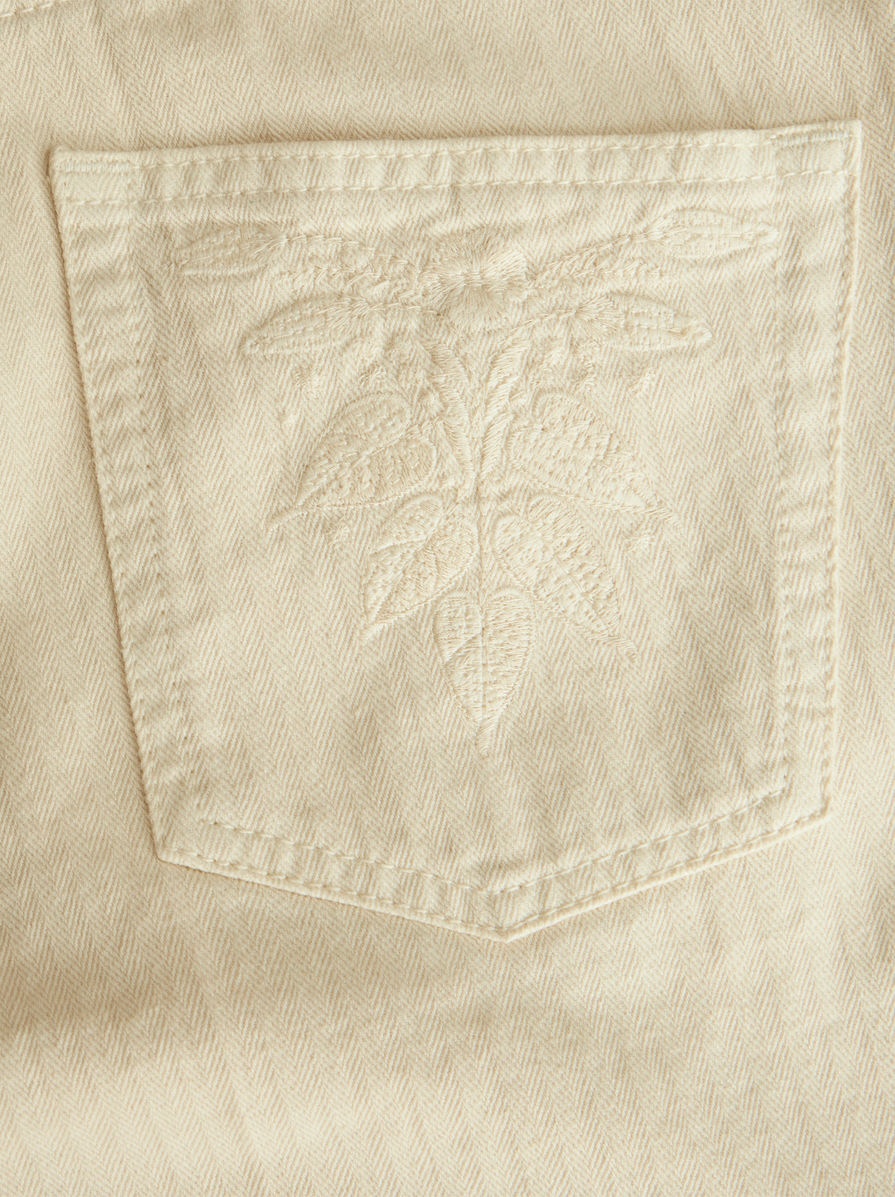 JEANS WITH FOLIAGE POCKETS - 6