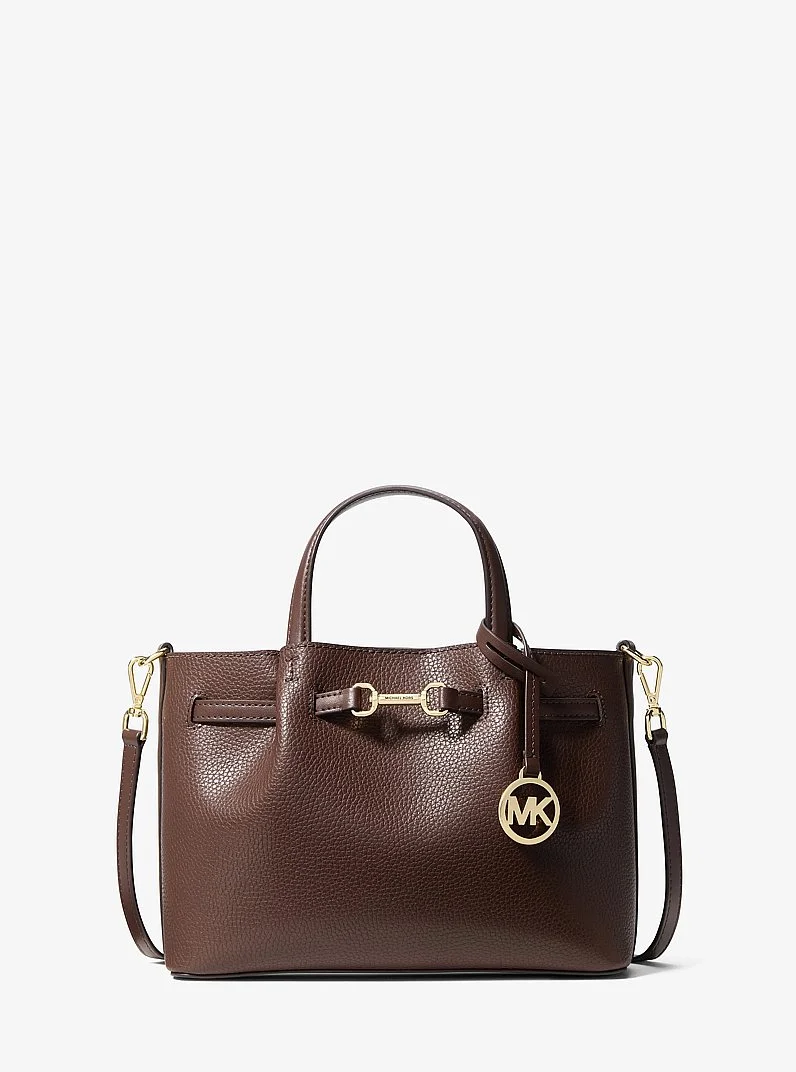 Carson Small Pebbled Leather Satchel - 1