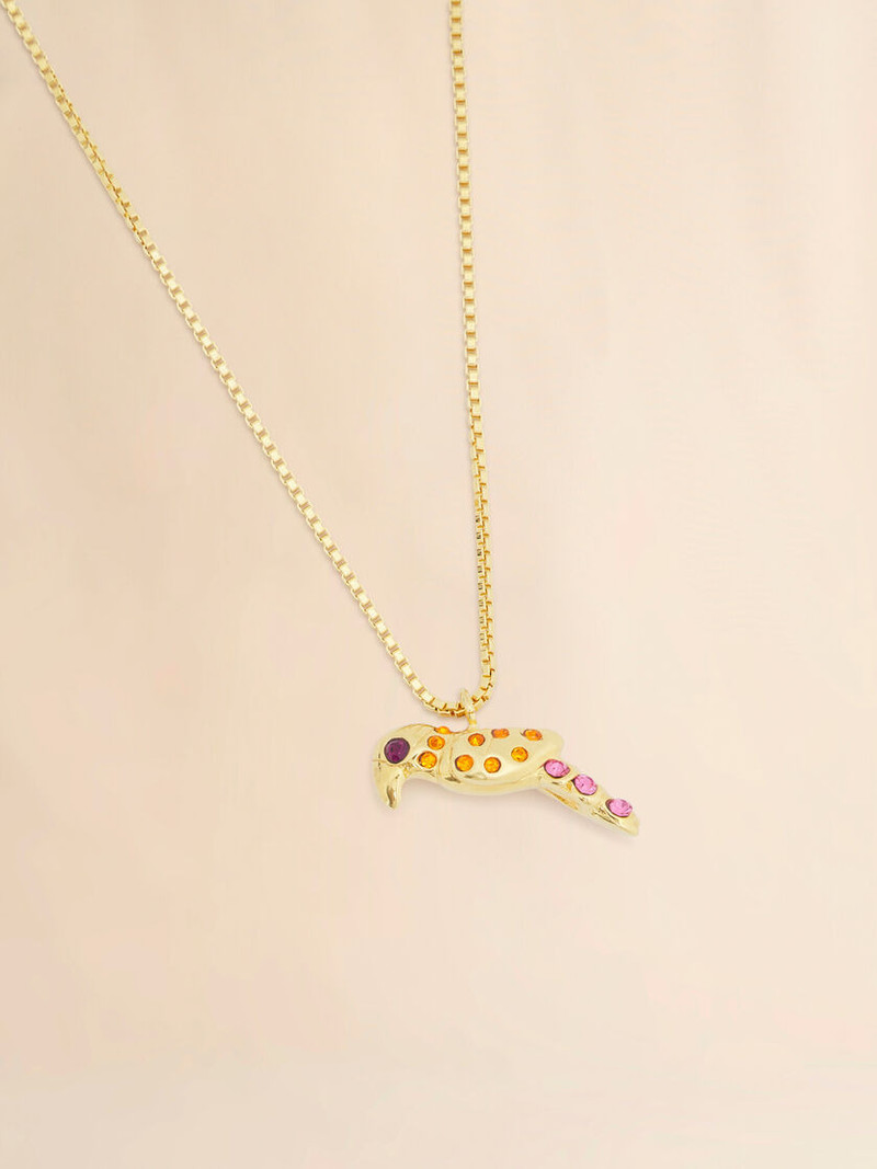 CHAIN NECKLACE WITH PARROT CHARM 3