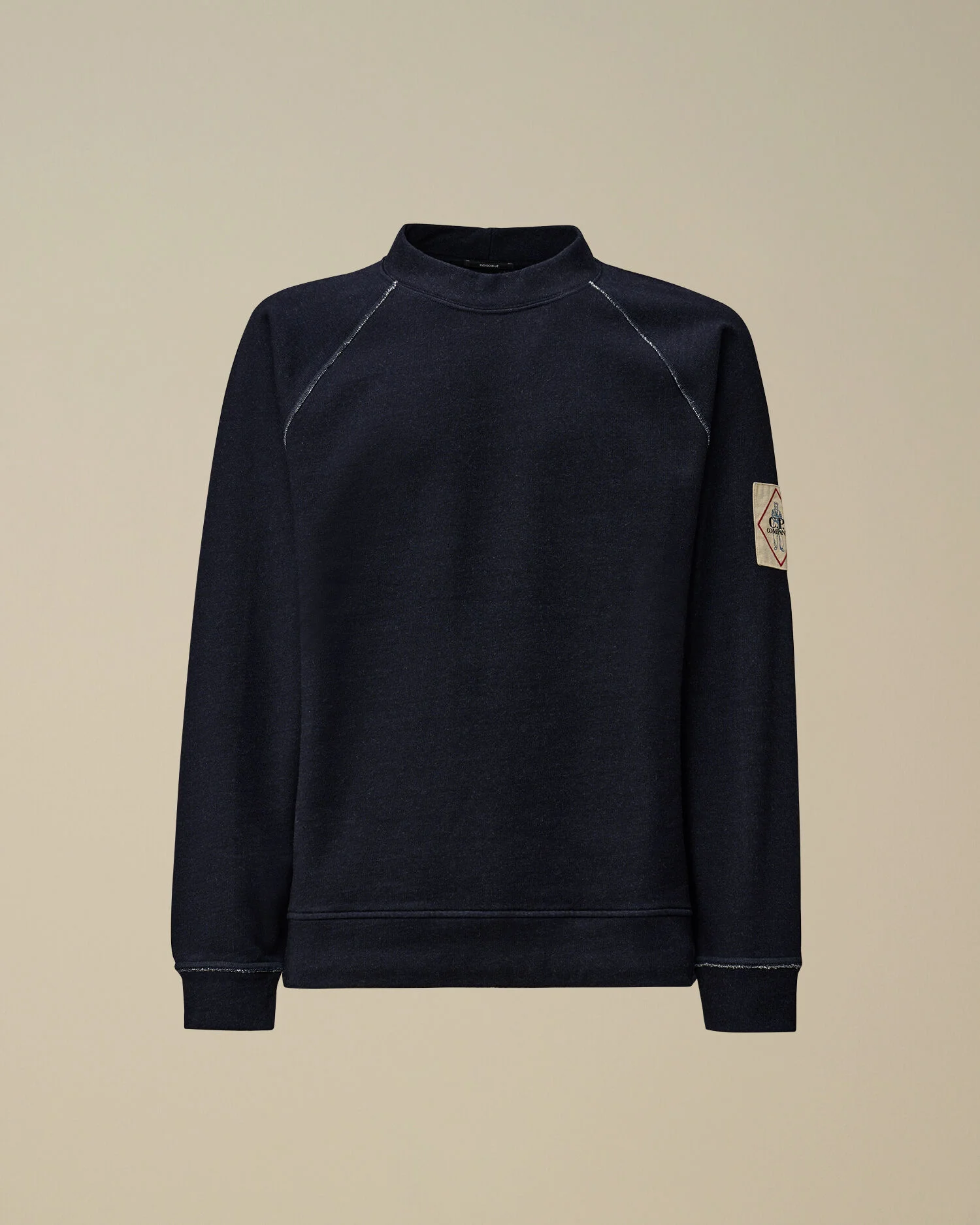 Indigo Fleece Mock Neck Sweatshirt - 1