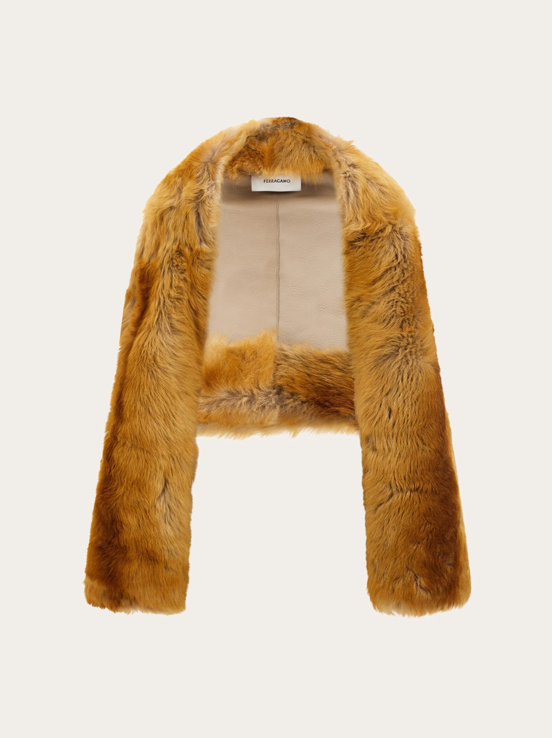 Shearling bolero coat 1