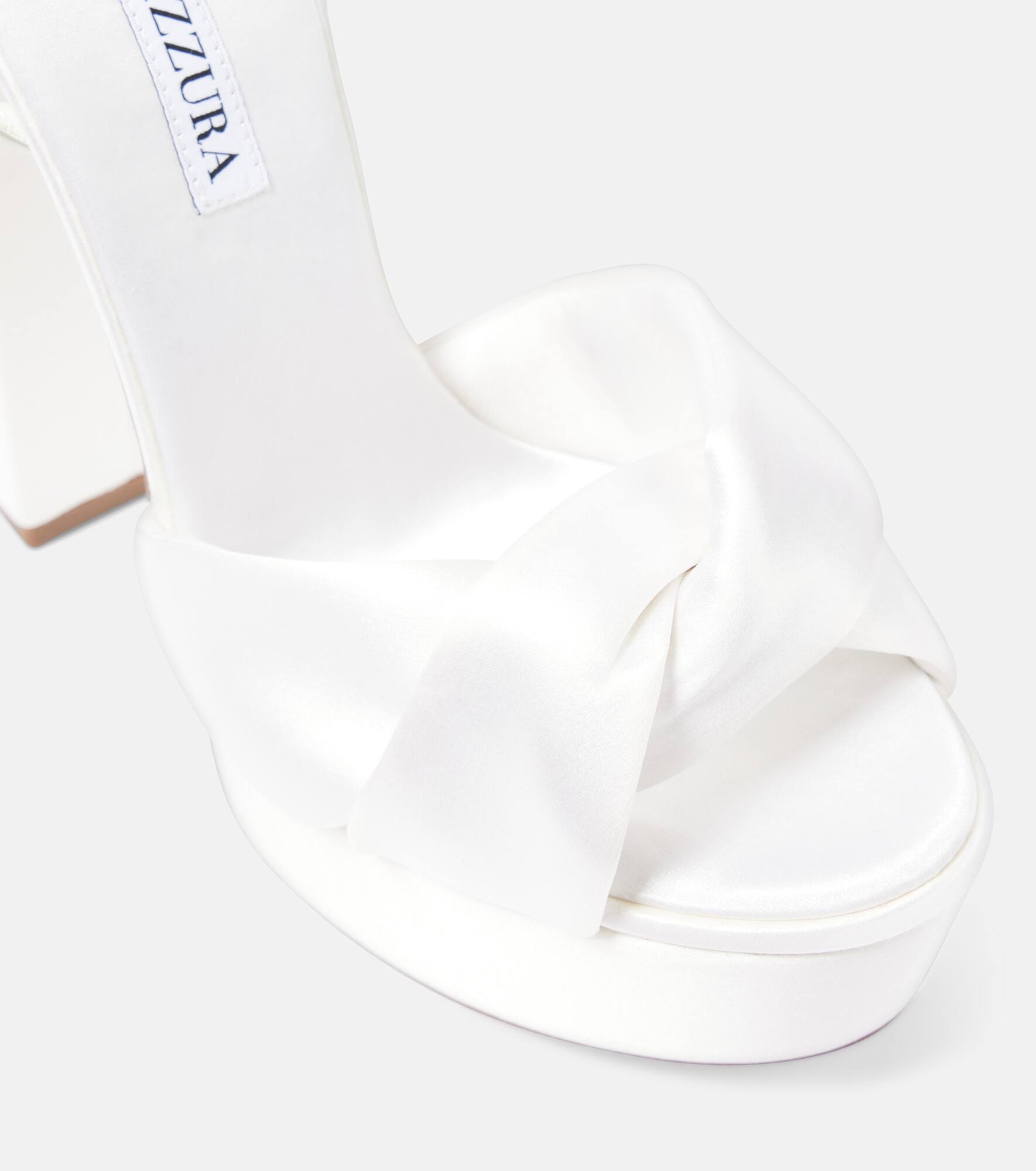 Bridal Olie 140 satin platform sandals - 6