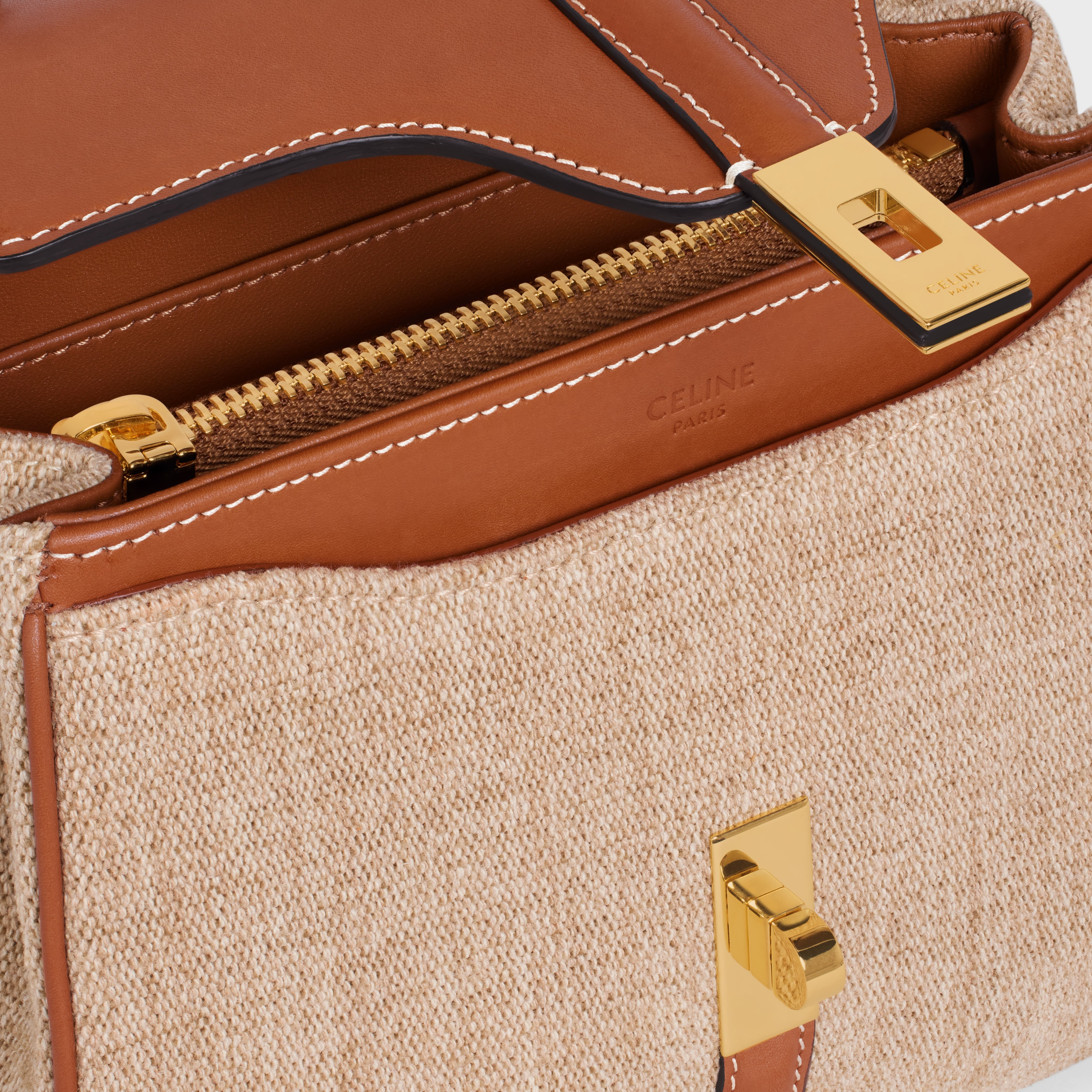 MINI 16 in Textile and natural Calfskin - 4
