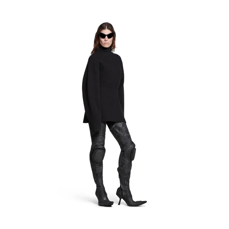 Women's Biker 90mm Over-the-knee Boot in Black 7