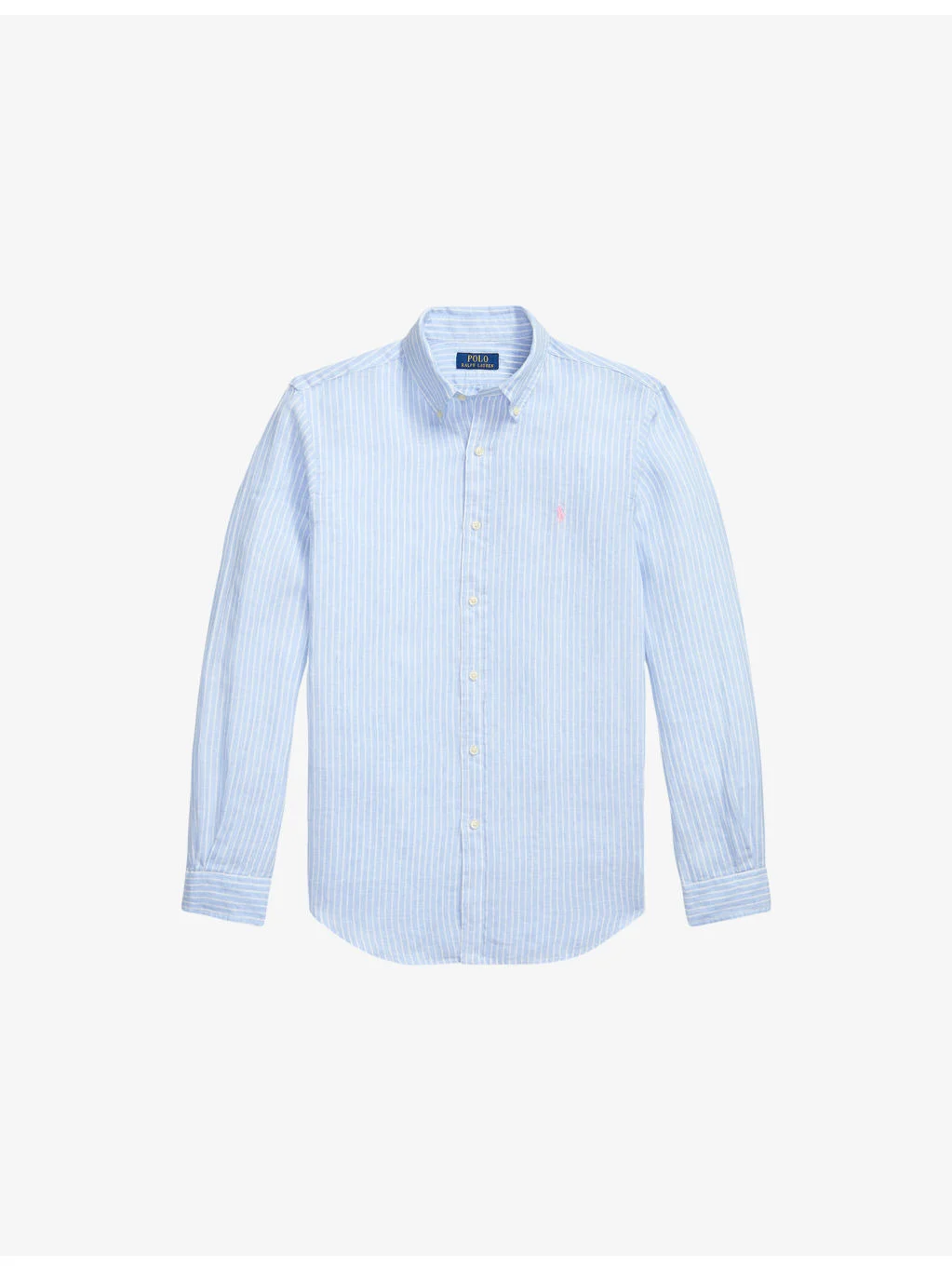 Stripe Logo-Embroidered Custom-Fit Linen Shirt - 1