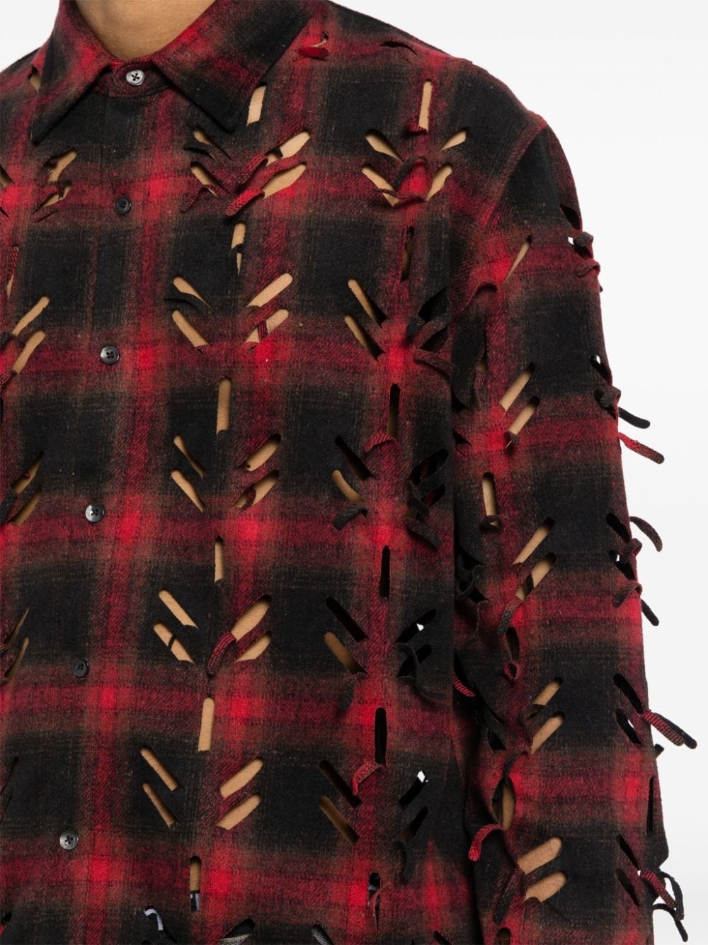 laser-slashed shirt - 5