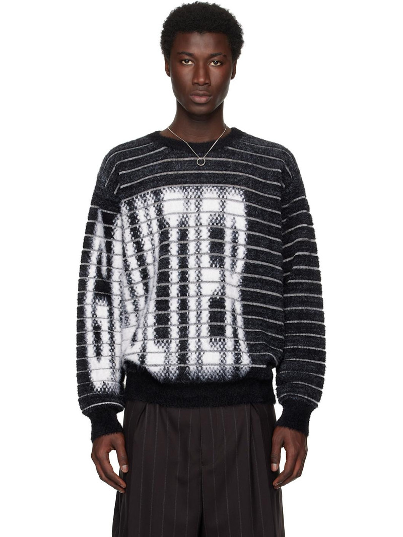 Black & White Jacquard 'Gaultier' Sweater 1