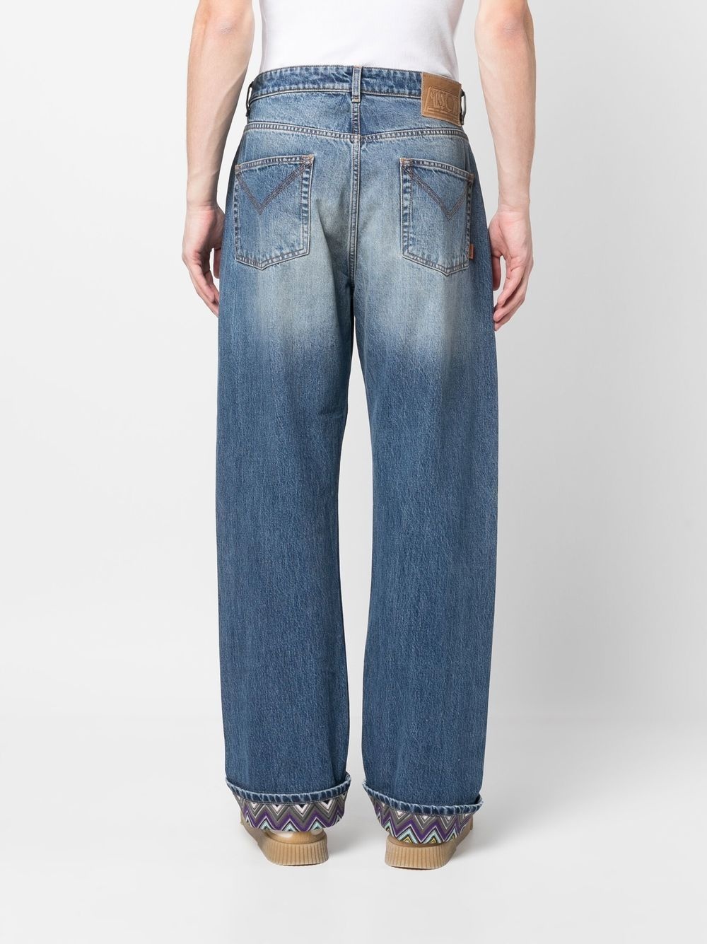 stonewashed denim jeans - 4