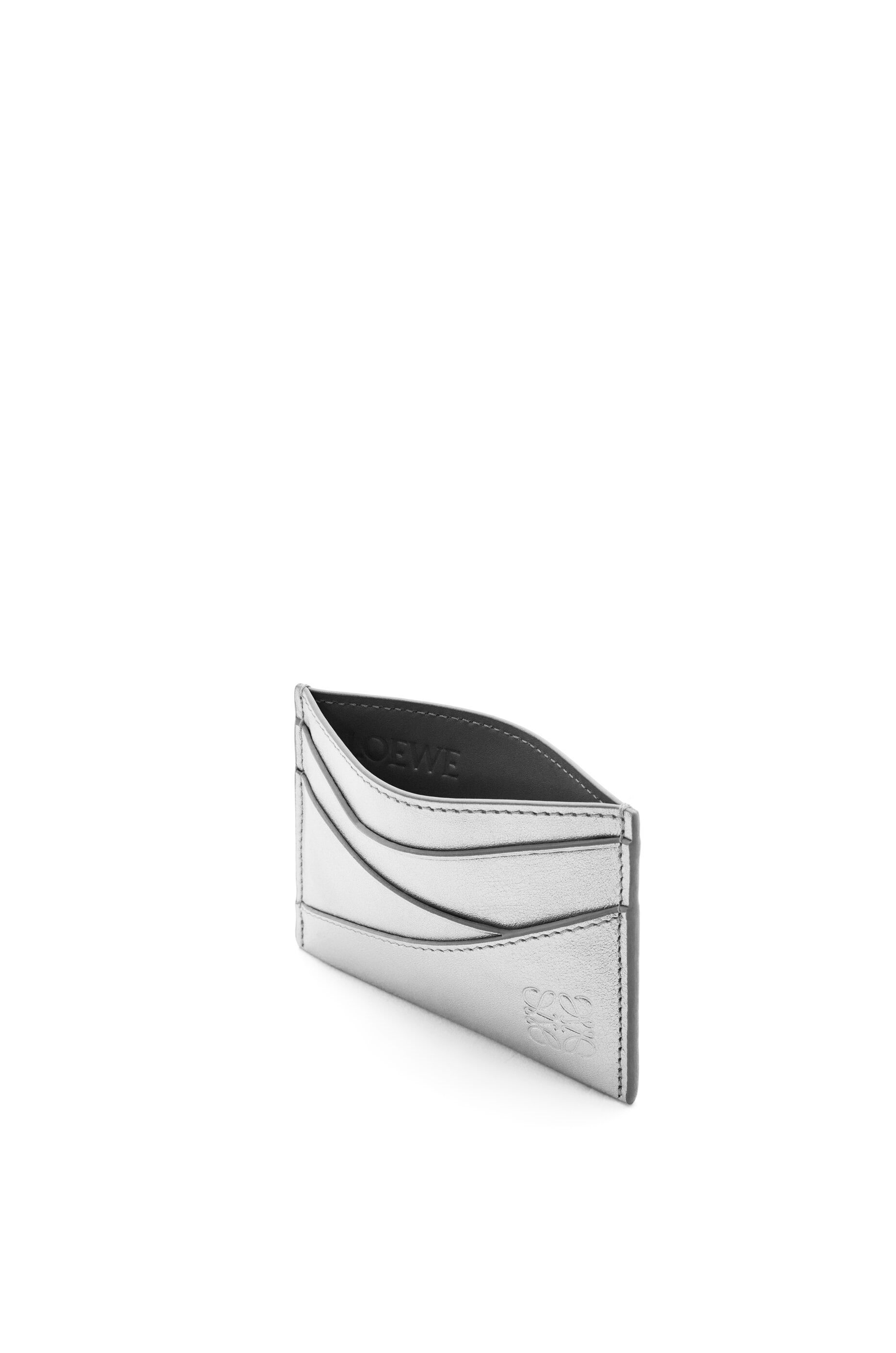 Puzzle plain cardholder in metallic calfskin - 2