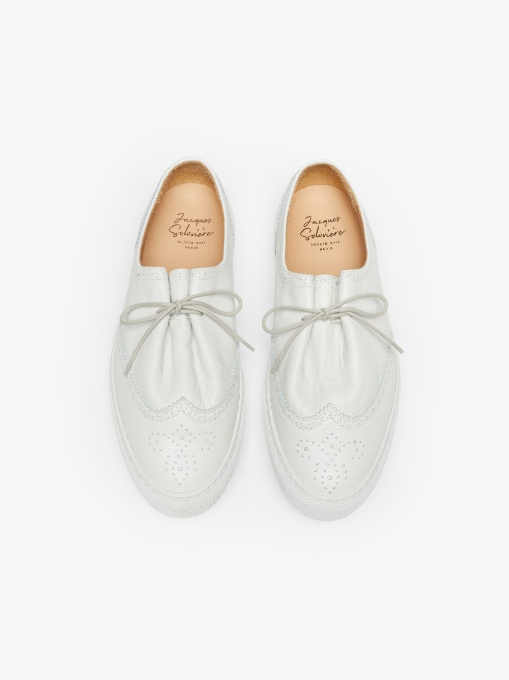 JACQUES SOLOVIÈRE WHITE LEATHER GOLF SNEAKERS - 3
