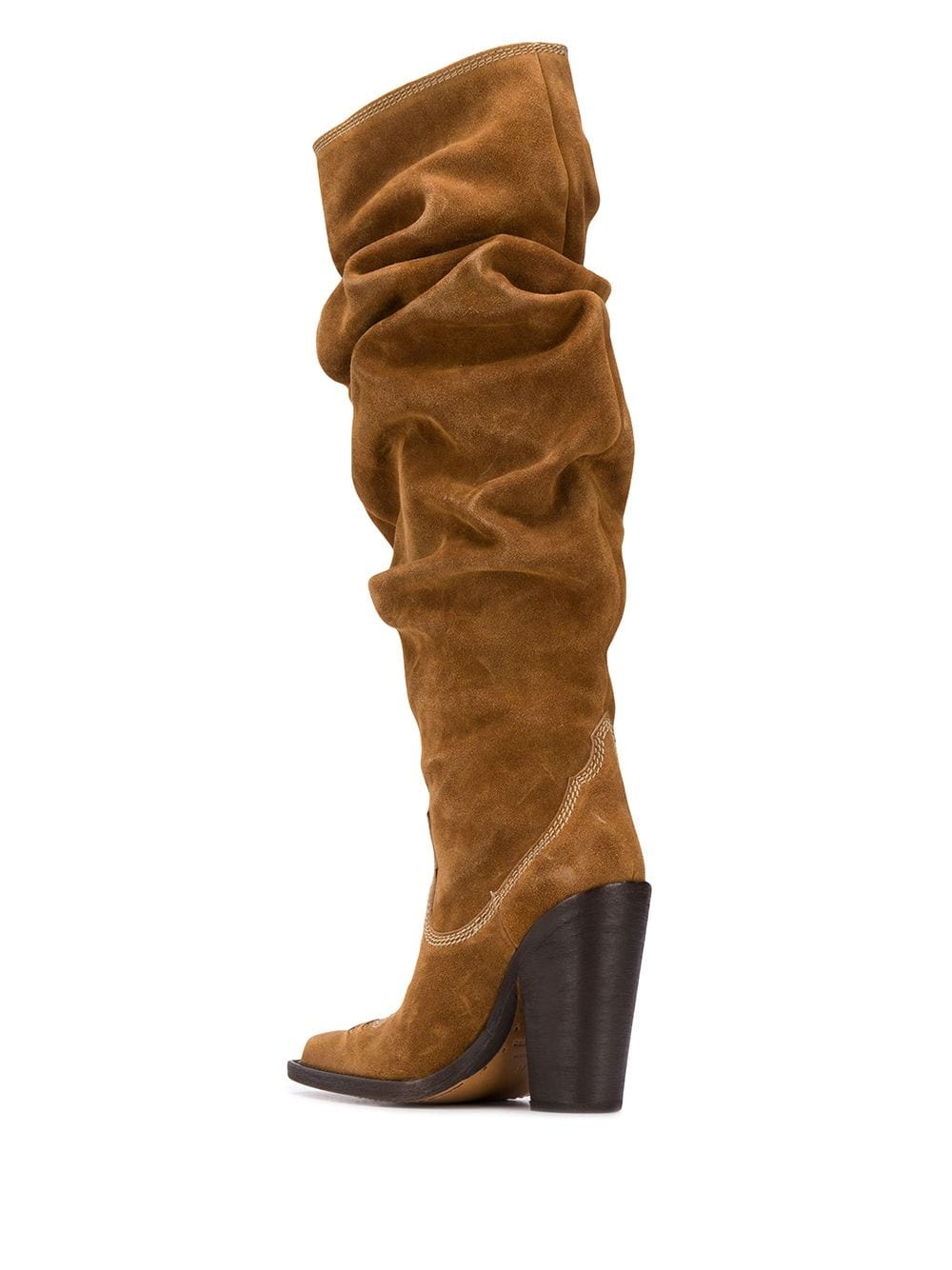 crushed Western style knee-high boots - 3