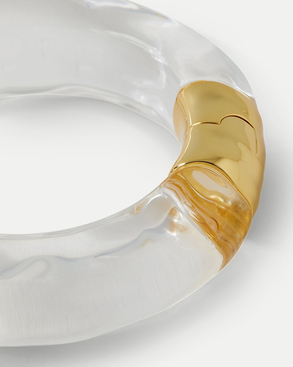 LARGE MOLTEN LUCITE BANGLE BRACELET - 2