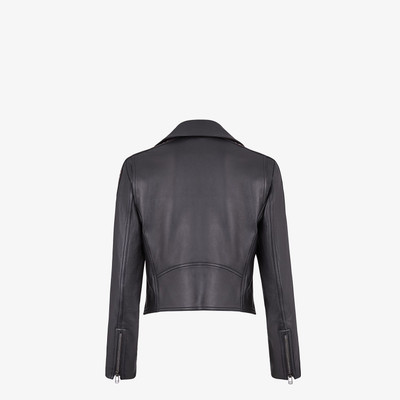 FENDI Black leather jacket outlook