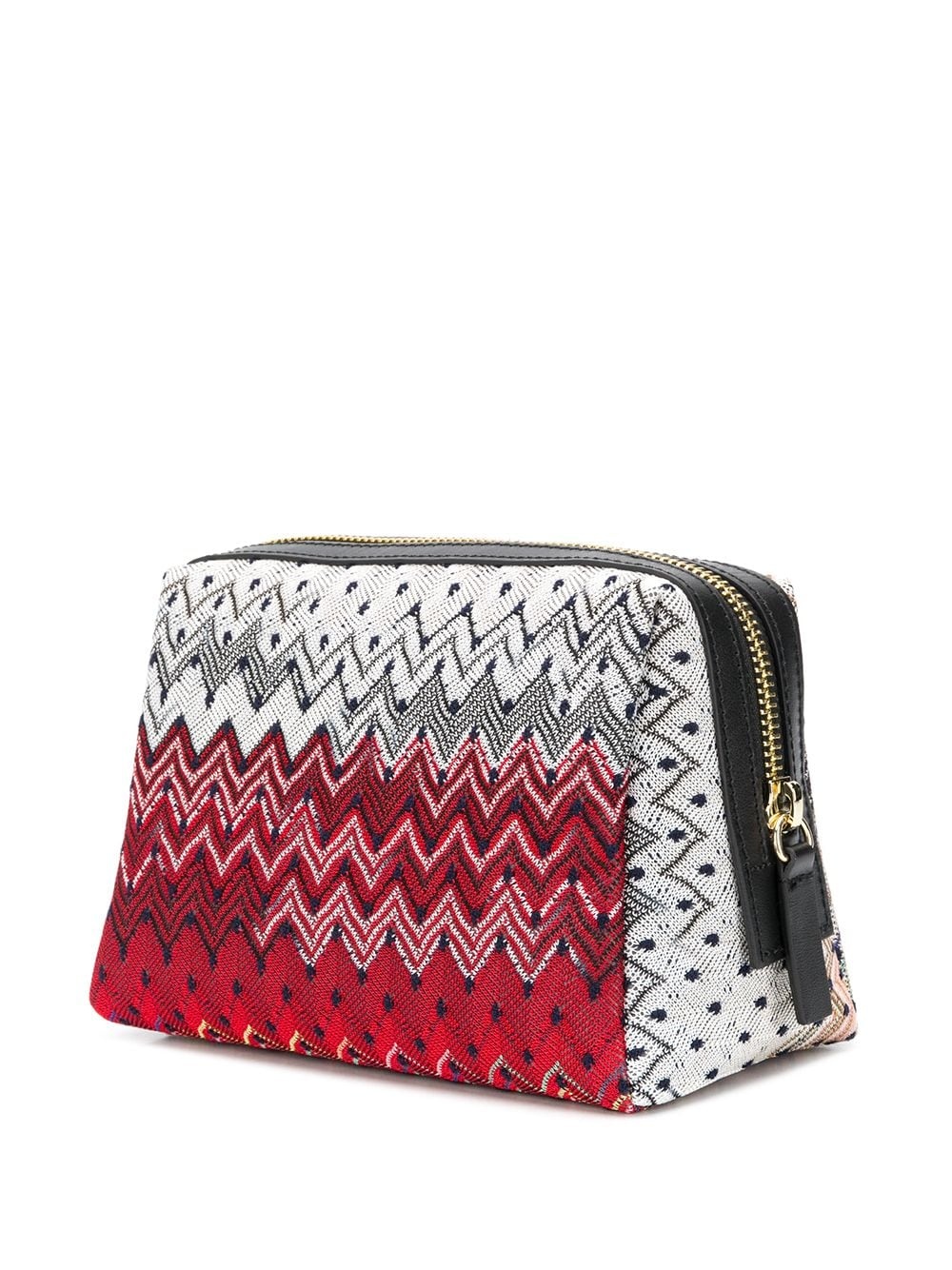 zig-zag embroidered clutch bag - 3