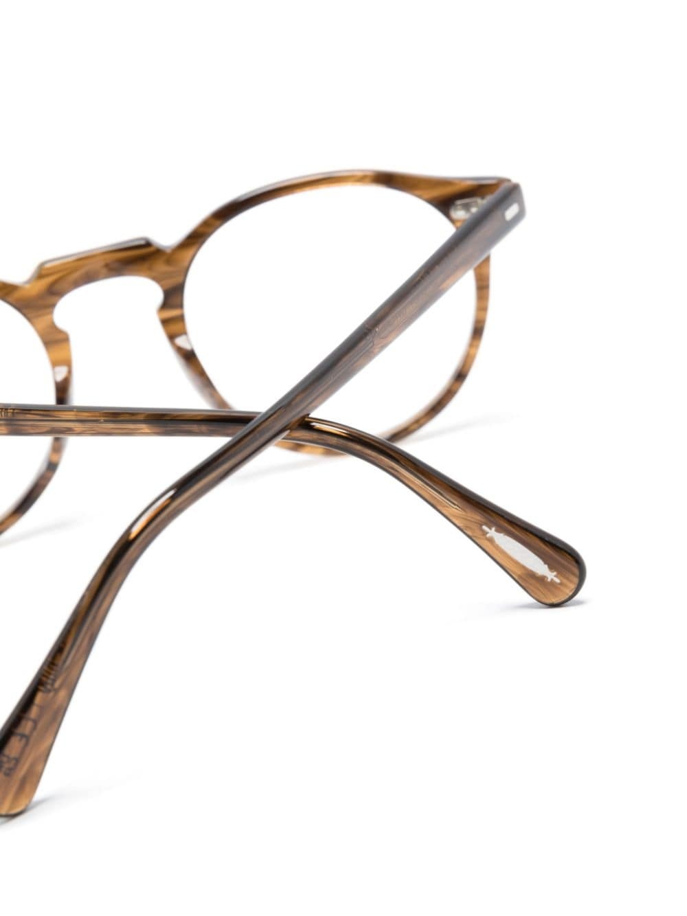 patterned round-frame glasses - 3