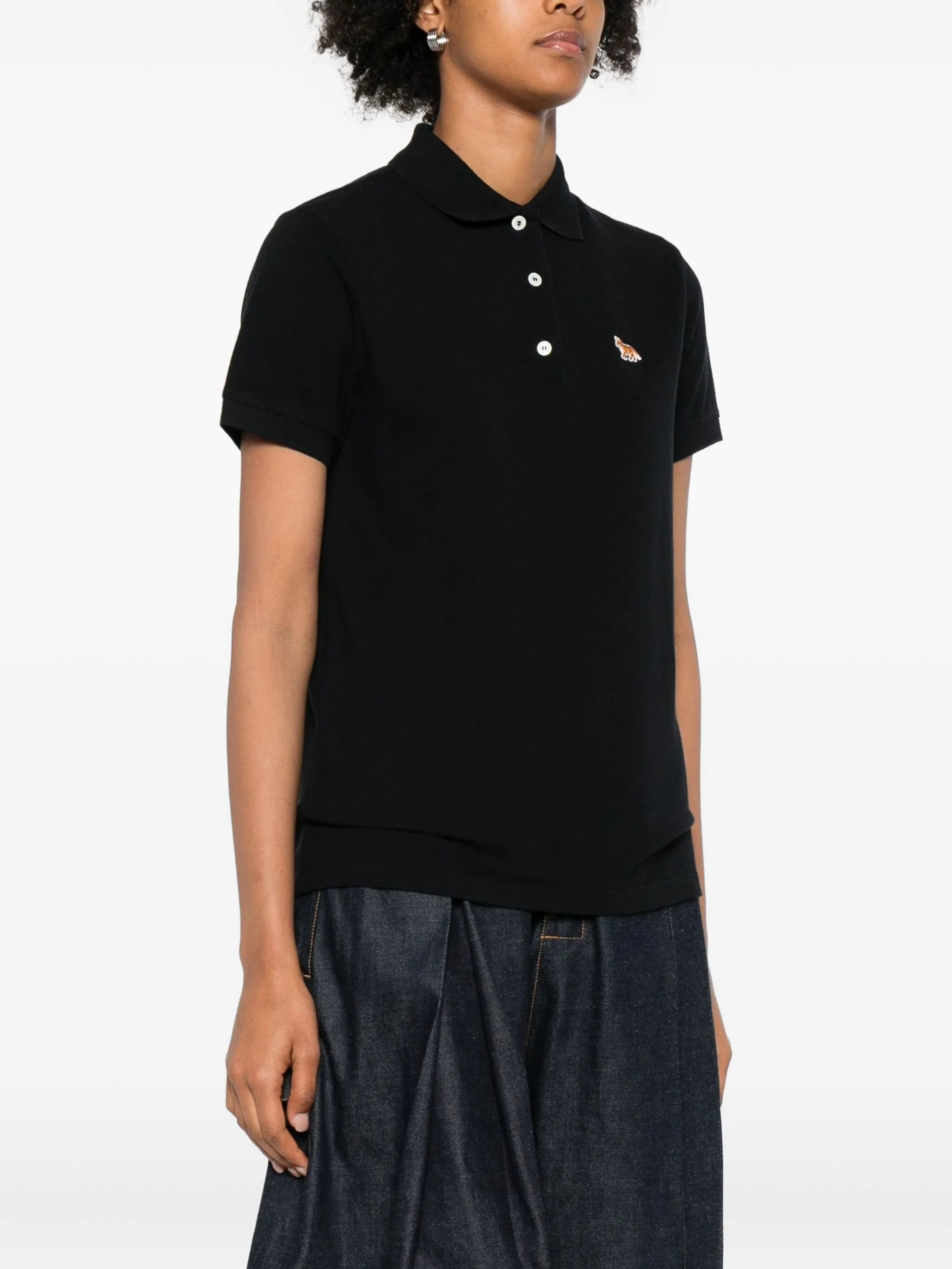 Maison Kitsuné Fox-embroidered Polo Shirt - 5