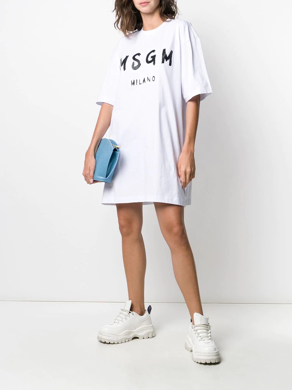 logo print T-shirt dress - 2