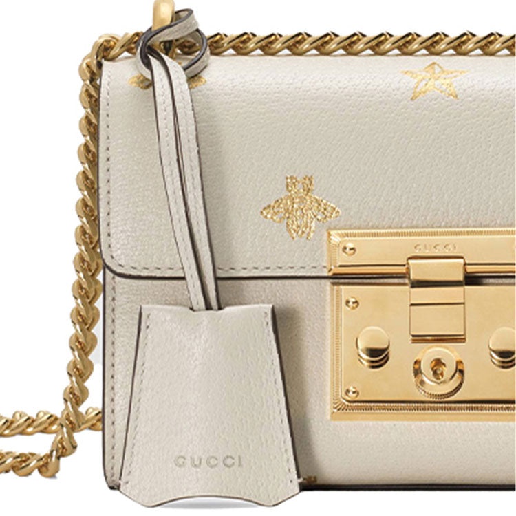 (WMNS) Gucci Padlock Bee Star Small-Sized Single-Shoulder Bag White 432182-DJ2LG-8711 - 8