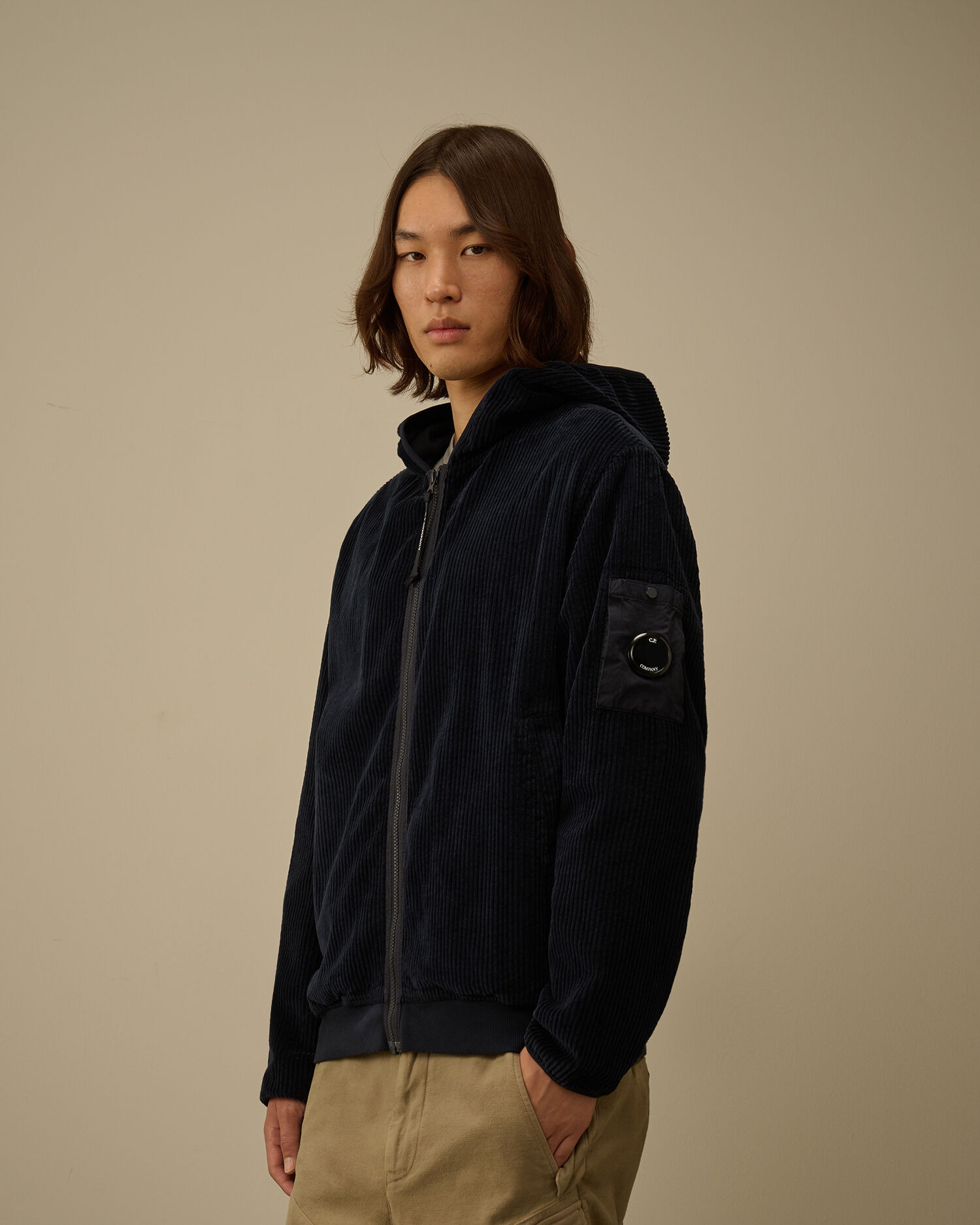 Corduroy 350 Full Zip Hooded Sweatshirt - 3