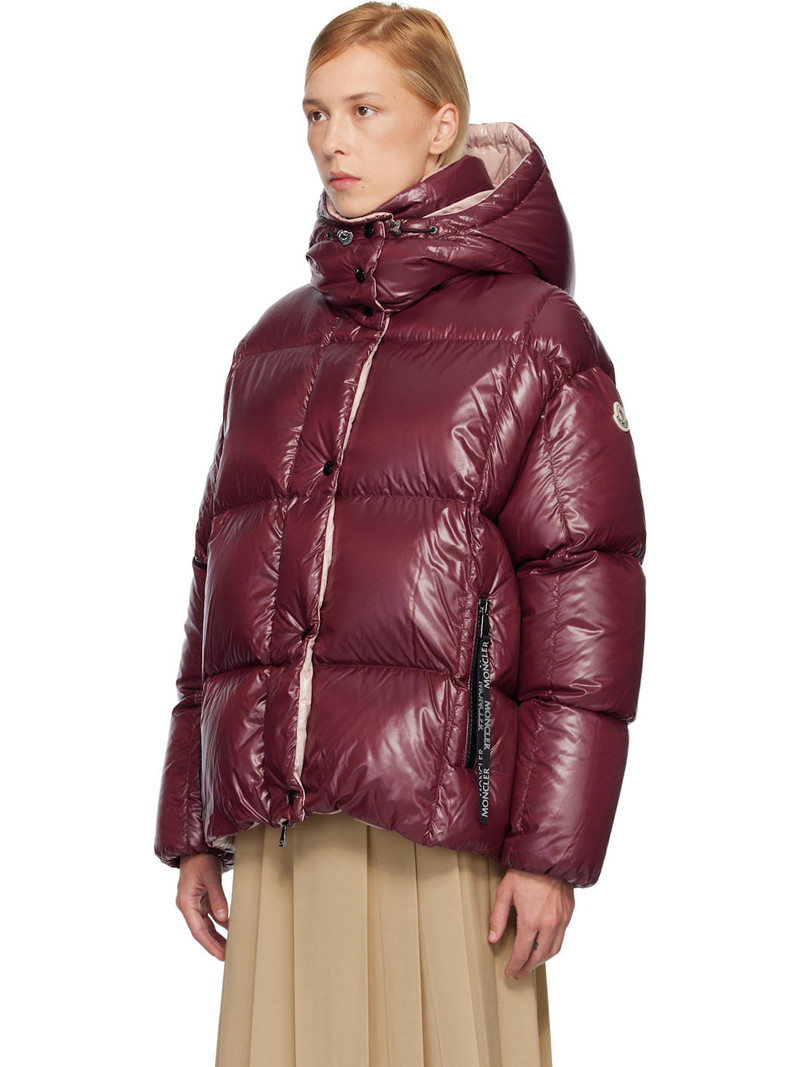 Moncler Pink Parana Hooded Short Down Jacket outlook